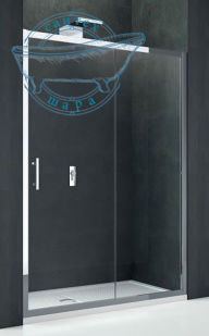 Дверь душевая Novellini Kali 2P 140 см (профиль серебро, прозрачное стекло) KALI2P134-1B