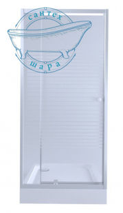 Дверь в нишу Q-Tap Pisces 90 (Профиль - белый, стекло - с узором) PISWHI2089CP5