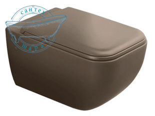Унитаз подвесной Cielo Shui Comfort коричневый матовый SHCOVS + CPVSHCOTF arenaria с сиденьем Soft Close