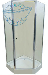 Душевая кабина Atlantis 90х90 (Профиль - хром, стекло - прозрачное) B-009-9 с поддоном