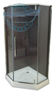 Душевая кабина Veronis 100x100 (Профиль - хром, стекло - прозрачное) KN-16-01 без поддона