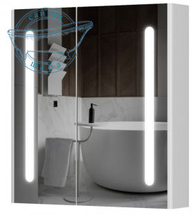 Зеркальный шкаф Aquarius Silver 70 70930217 с LED подсветкой