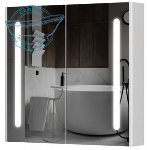 Зеркальный шкаф Aquarius Silver 80 70930218 с LED подсветкой