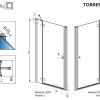 Душевая дверь 110 см (Двери - левые, стекло - графит) RADAWAY Torrenta DWJ 31940-01-05N - превью 2