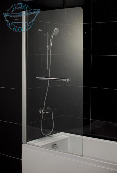 Штора на ванну Eger 80х150 стекло тонированное левая 599-02L grey - фото 3