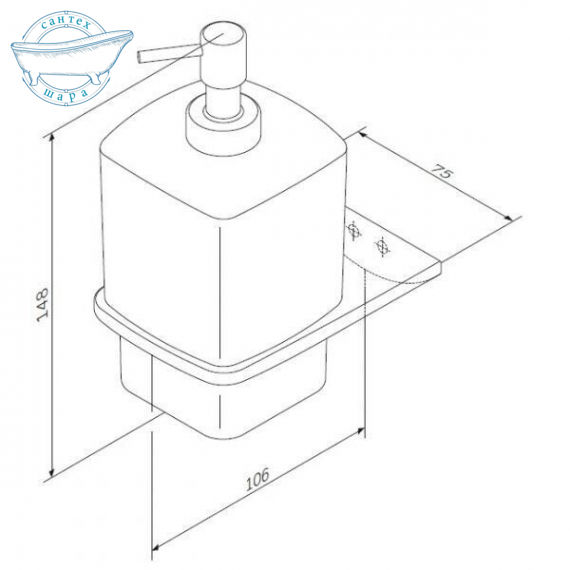 Дозатор для жидкого мыла AM.PM Inspire V2.0 с настенным держателем, хром A50A36900 - фото 2