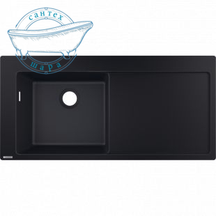 Мойка для кухни встраиваемая Hansgrohe S51 S510-F770 SilicaTec черный графит 43330170