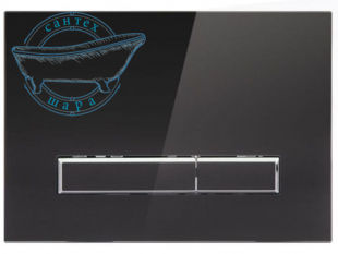 Панель для инсталляции Qtap Nest черное стекло QT0111V1107GB