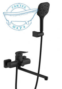 Смеситель для ванны GAPPO черный матовый G2250 с душевым гарнитуром