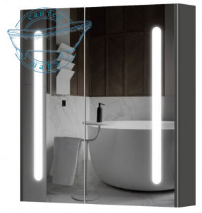 Зеркальный шкаф Aquarius Silver 70 70930220 с LED подсветкой