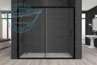 Душевые двери Veronis Carmen 110 см (Профиль - черный, стекло - прозрачное) VE-CARMEN110BLACK
